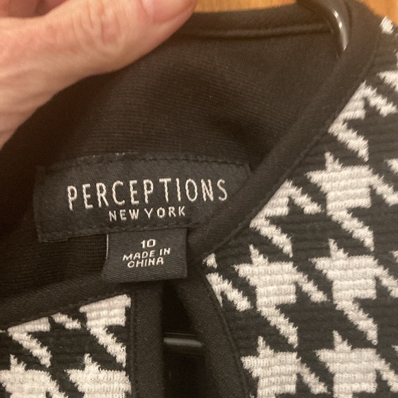 Perceptions New York Black and White Houndstooth Dress - Picture 2 of 7